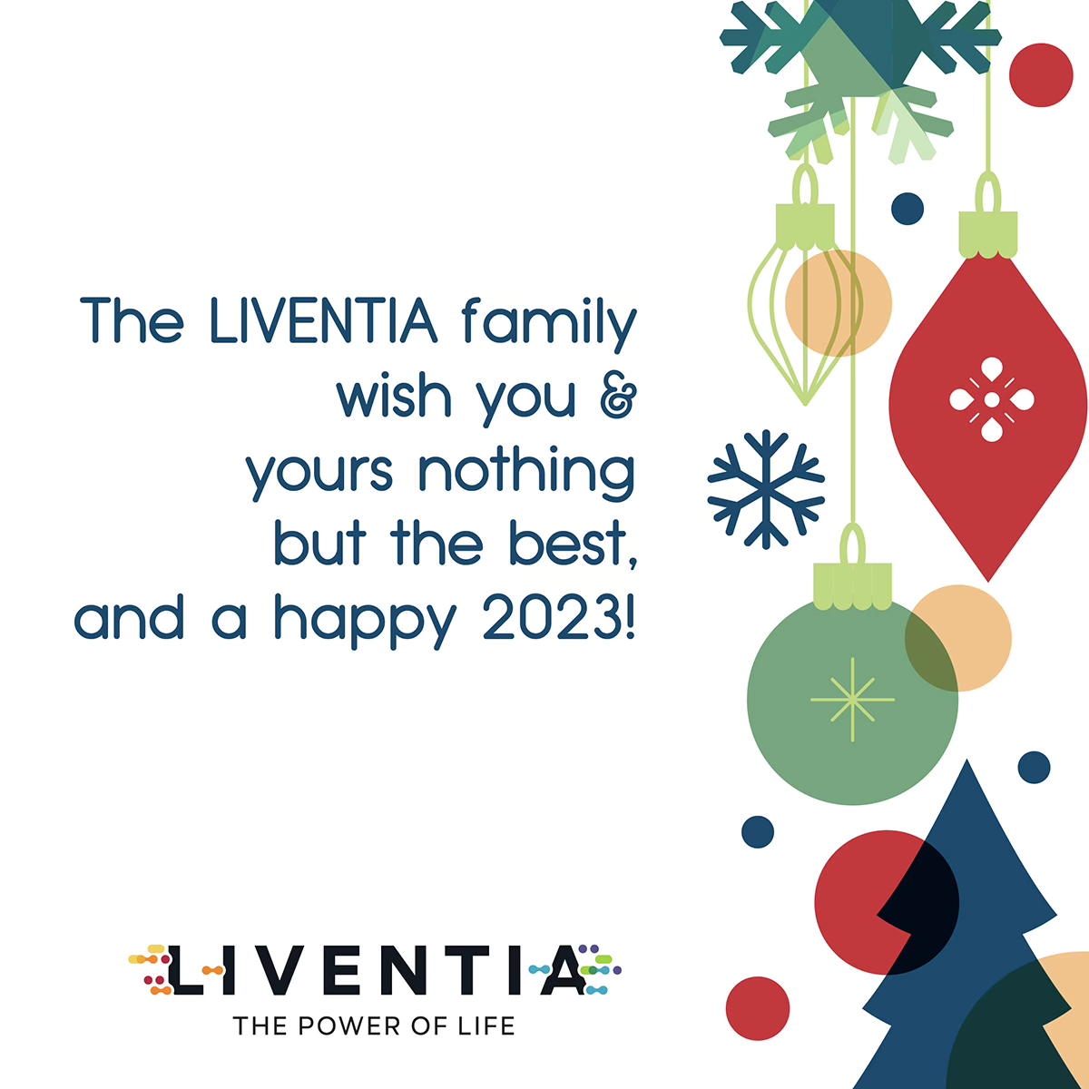 We are grateful for sharing a year full of challenges and success. 
To those who work in acres, not hours, we wish you #happyholidays! ✨
#merrychristmas 
#LIVENTIA #ILIVIT
#thepoweroflife