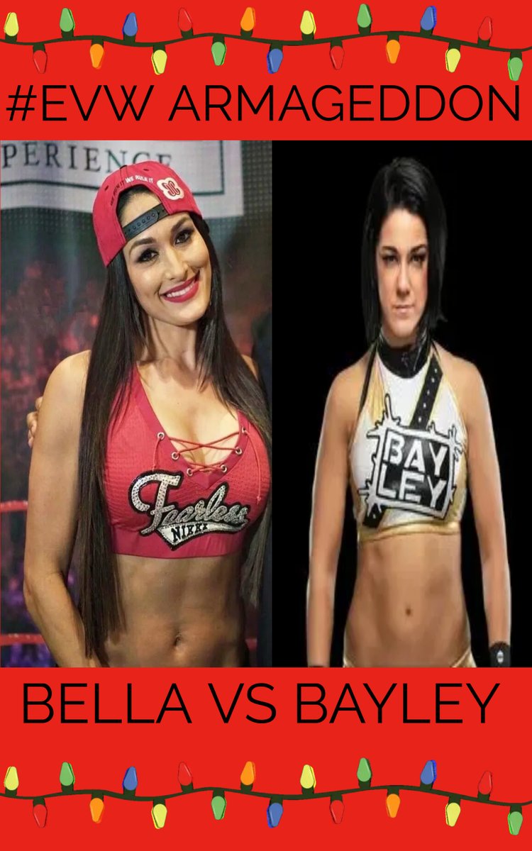 The final match of our Armageddon #PPV event sees a first for #EVW as we see Nikki Bella @NoFearsWithin facing Bayley @RebornRoleModel in a title match for the female division. Who will be crowned #EVW’s inaugural champion? Find out in the match below reported by #EVW creative. https://t.co/0Ly04qqSmQ