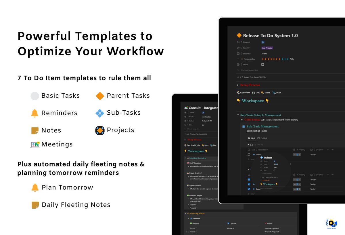 InvolveDesignAR's tweet image. My To Do System built with @NotionHQ released just in time for 2023!

Steal a FREE copy by replying “Master To Dos” and I’ll DM you the link.

This offer won’t last forever! Start 2023 off right: master your To Do lists!

p.s. must be following me to receive (so I can DM you)