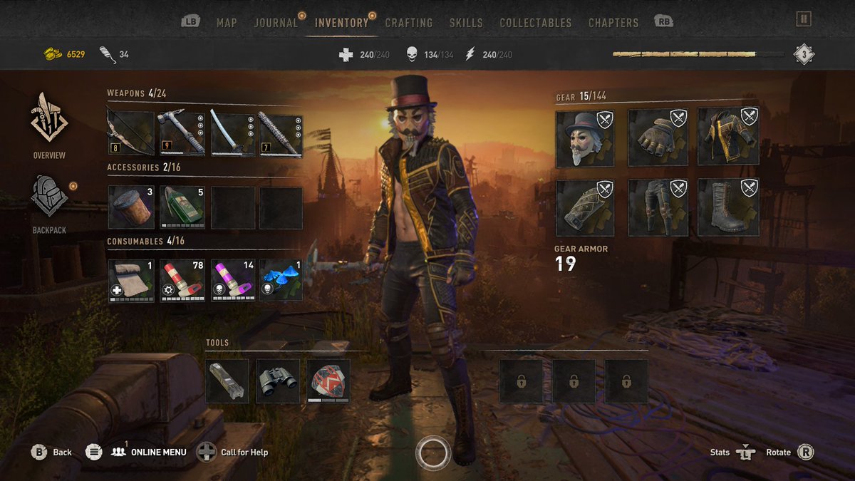 carlomason10's tweet photo. Funny names for this costume#DyingLight2StayHuman #XboxShare https://t.co/Z7auIEZpM6
