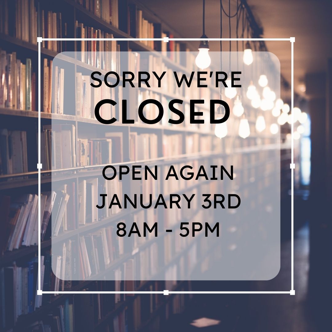 UMLlibraries's tweet photo. We all deserve a break! The University Library will be closed after 2pm today and we don't open again until January 3rd. Happy holidays and new year!

#UMassLowell #UMLLibrary https://t.co/tdhNNllL2G