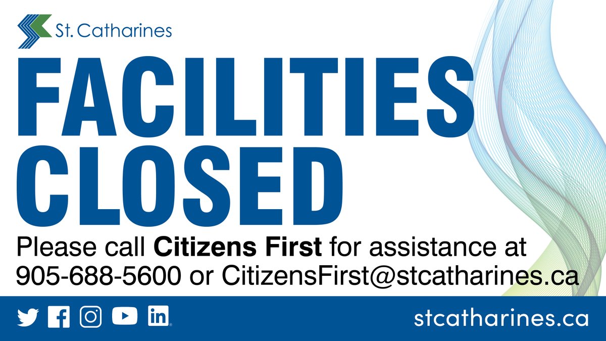 ⚠ City facilities are currently closed due to the weather. To report unsafe conditions, downed trees and other roads and sewer issues, call 905.688.5600. Power outages are to be reported to Alectra Utilities at 905.684.8111. Please avoid travel today if you can due to the storm,