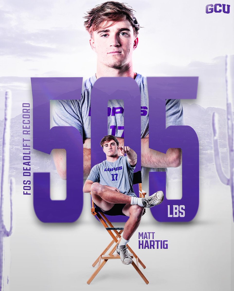 GCUlacrosse's tweet photo. That πππ πͺπππππ§!
To wrap up max week, Junior Captain Matt Hartig sets the program FOS deadlift record at 505 lbs!
#LopesUp // #GCUBuilt https://t.co/umG3shXCpB