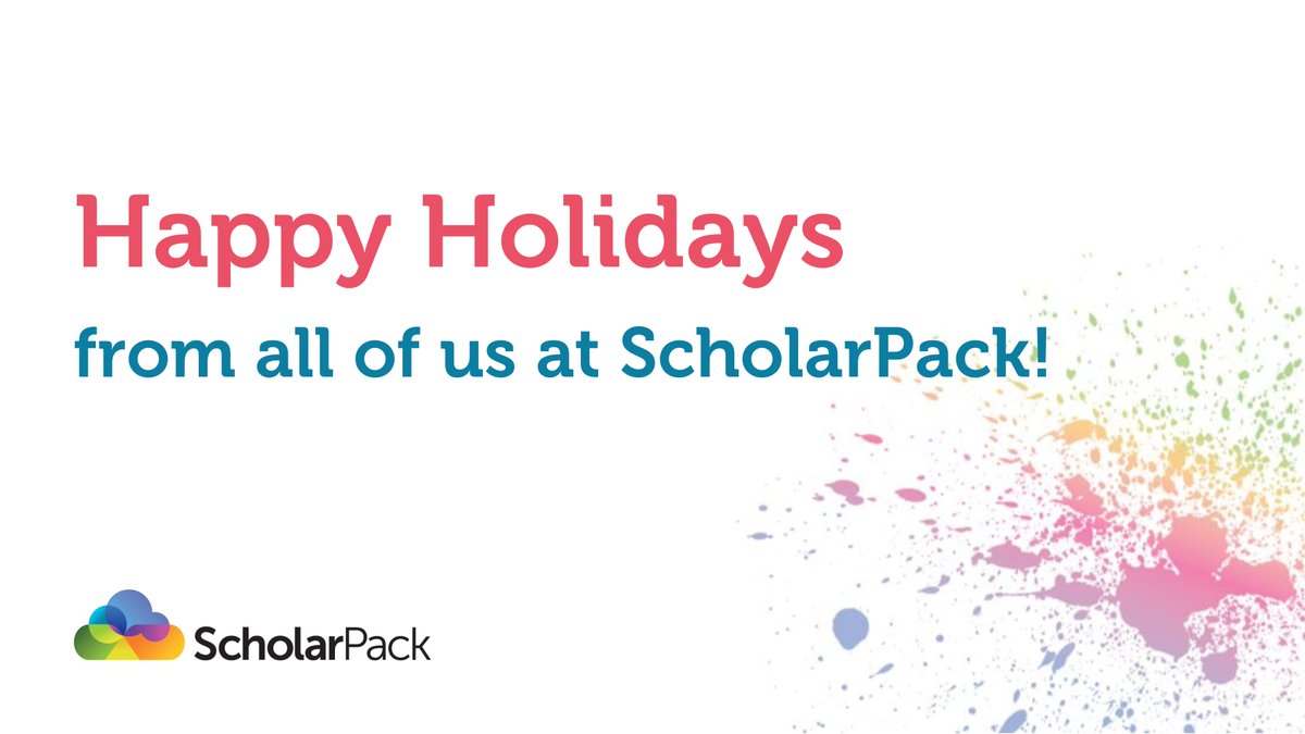 Wishing all school staff a much deserved rest over the Christmas break, from everyone at ScholarPack!