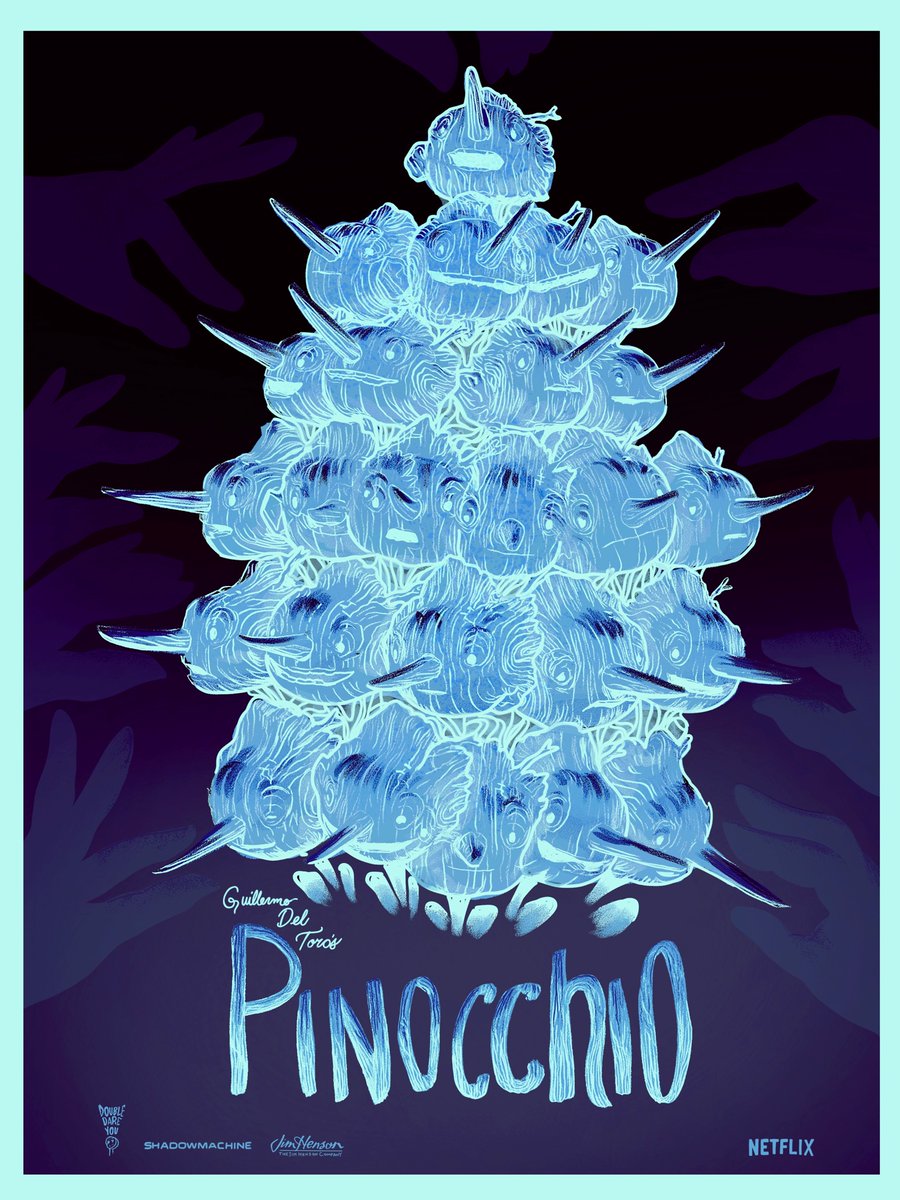 A poster idea for <a href="/RealGDT/">Guillermo del Toro</a> incredible #PinocchioMovie a stunning achievement of incredible stop motion artistry and beautiful storytelling