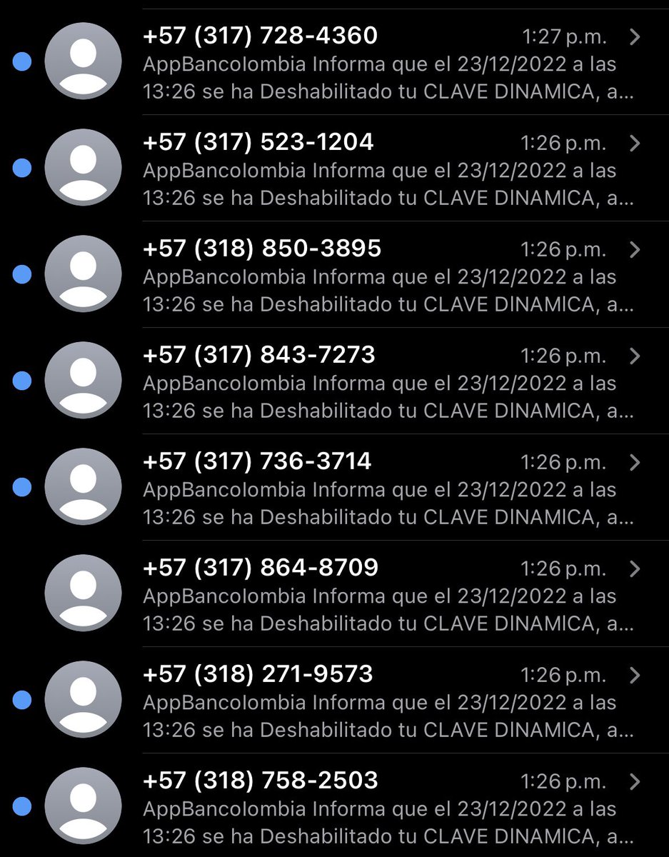 Yusi's tweet photo. Ojo! Ya empezaron con el #phishing - No se deje robar. @Bancolombia https://t.co/9uLSvpRV5a