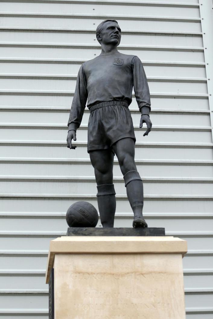 StephenFoz's tweet photo. Lovely tribute to #GeorgeCohenMBE just now on @BBCOne news. What a wonderful man and player. The next time I’m at @FulhamFC I’ll make a point of paying my respects to one of their greatest players. @England #RIPGeorgeCohen #BoysOf66 #Class https://t.co/jEYpLMh1hL