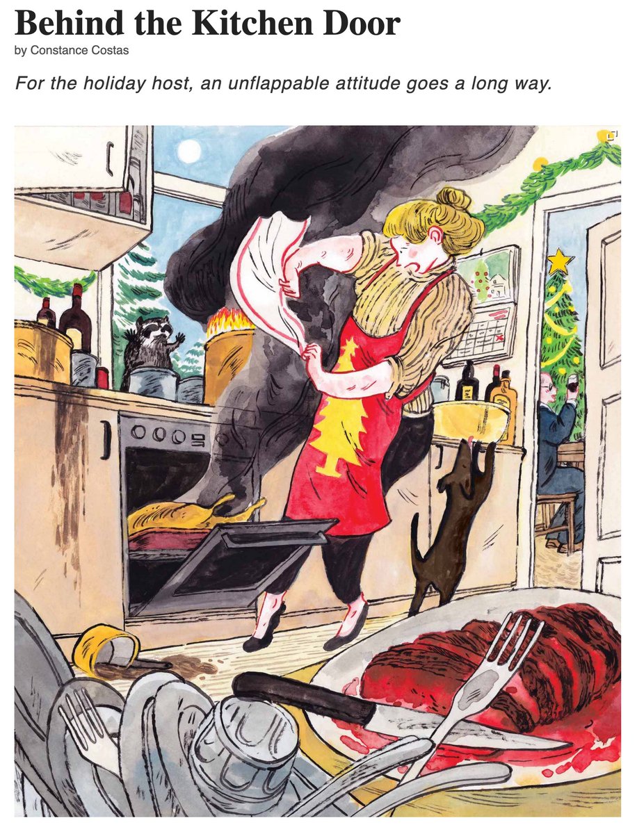 IllustrationZo1's tweet photo. Some holiday humour with an illustration by James Albon (https://t.co/TxM5Slayib) for #VirginiaLiving
Thanks Ryan!

#illustration #illustrator #watercolorartist #jamesalbon #cookingdisasters #cooking #kitchen #holidaycooking #foodart #editorialillustration #awardwinningartist https://t.co/mqrFhSMmmz