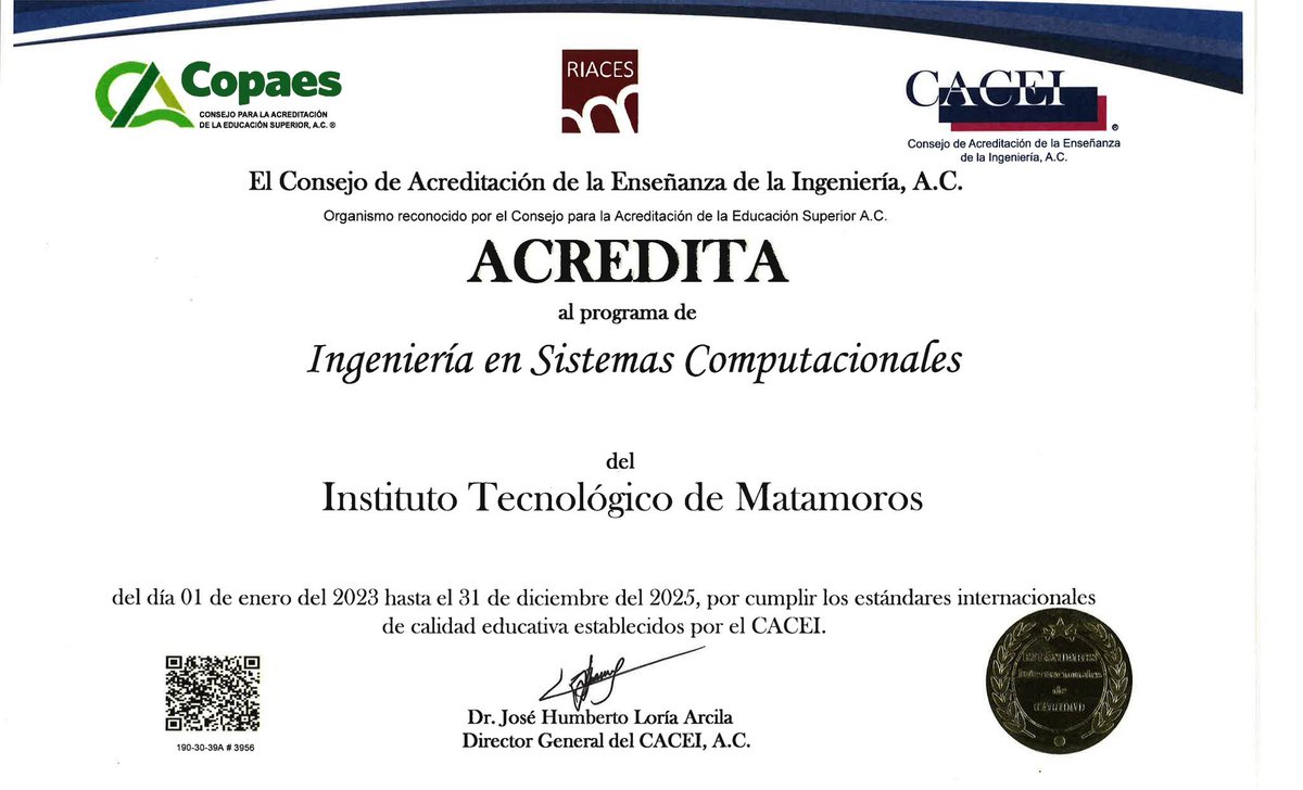 TecNM_MX's tweet photo. #OrgulloTecNM
El #TecNM campus Matamoros, recibió la acreditación con estándares internacionales de los programas educativos de Ing. en Gestión Empresarial y de Ing. en Sistemas Computacionales, por parte del #CACEI.
Leer más 👉 https://t.co/1MO3umOfrZ
#TodosSomosTecNM https://t.co/XiKnUXHscg