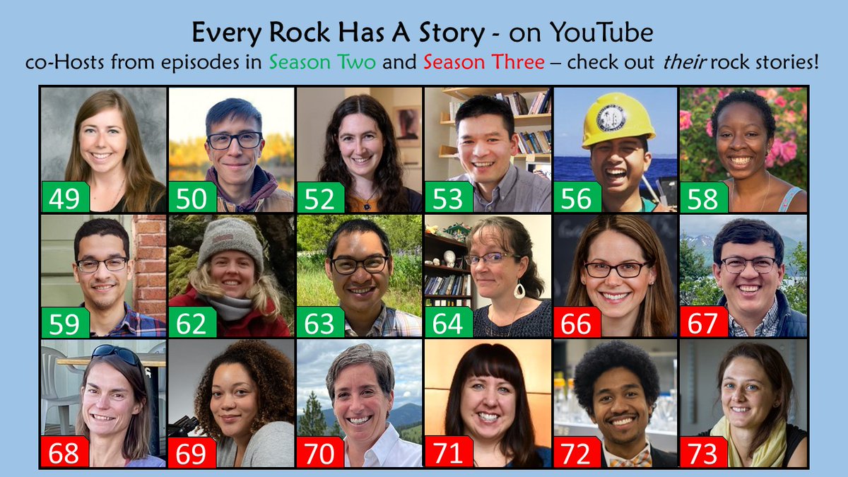 The main goal of Season's 2 and 3 of "Every Rock Has A Story" was to show diverse geoscientists sharing their stories to help kids see themselves as geoscientists. It has been a joy to work with these inspiring colleagues!

WATCH all their stories HERE👇
youtube.com/@EveryRockHasA…