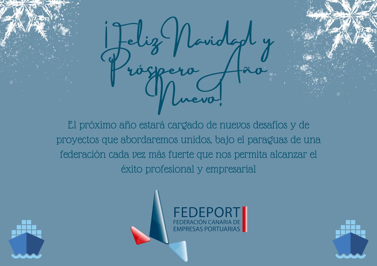 ¡Desde FEDEPORT queremos desearles una Feliz Navidad y un Próspero Año 2023! 🥂