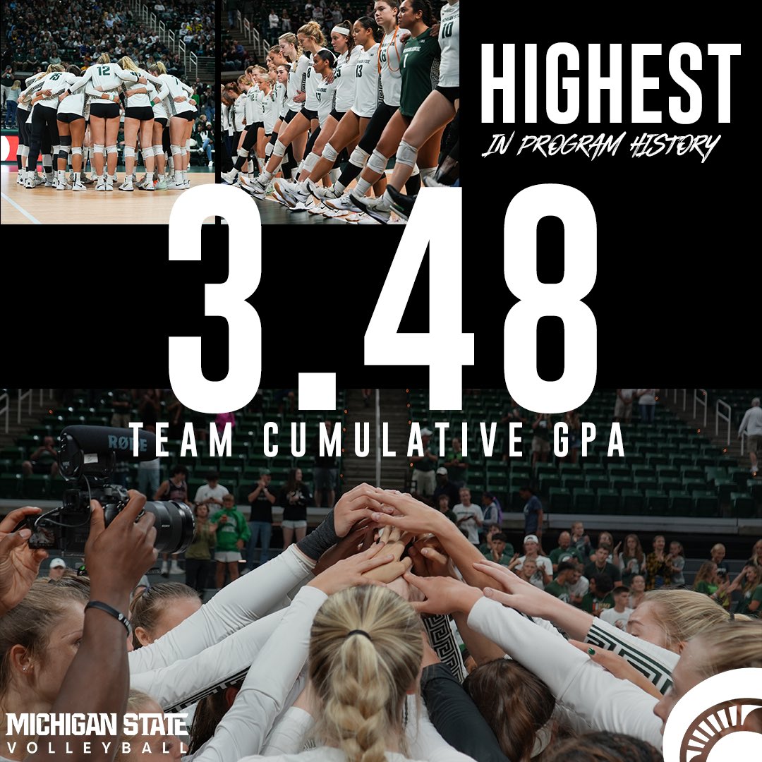 We’re setting our standard not only on the court but in the classrooms as well. 

For the fall 2022 semesters, we recorded the highest cumulative team GPA in program history! 
Additionally, we had 4 student-athletes earn a perfect 4.0 for the semester.

#GoGreen | #SetTheStandard