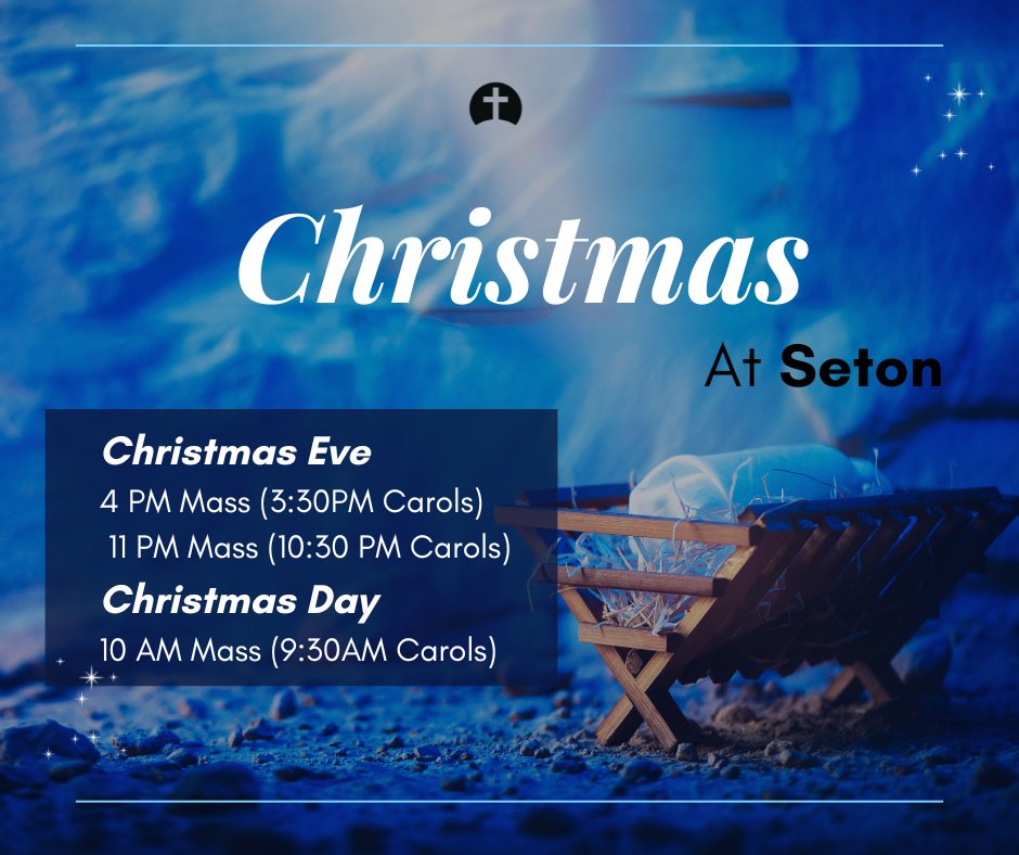 StElizAnnSeton's tweet photo. We can't wait to celebrate Christmas with you. Whether you're a regular attendee or haven't been to church in a while, we want you to feel comfortable and welcome. We hope to see you there! All 3 Masses (with a 30 min. prelude) will be live-streamed @ https://t.co/kUIl9pnbsA https://t.co/PxD0sXXdlb