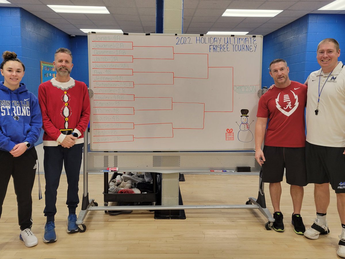 MontiTrack's tweet photo. 2022 RJK Ultimate Frisbee Holiday Tournament!  Team Zariah are the Champs!  
@MiddleRjk @MontiAthletics @MontiHS_Pride https://t.co/fUq2ICibCi