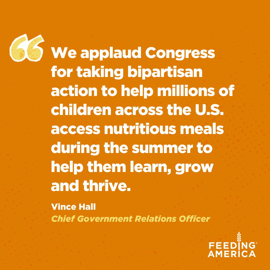 hunger's tweet photo. ☀️ The #ChildNutrition provisions in the recently passed omnibus spending bill are the most extensive permanent policy changes to end child summer hunger in a generation. 

📣 Our statement: https://t.co/ujxZTqVjQw https://t.co/ROy6biSTA1