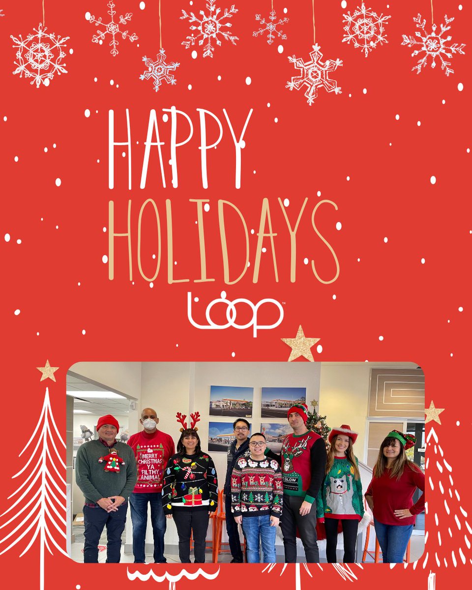 Happy Holidays from Loop! Wishing you all a fun and safe holiday season! 🎄🎁🎉