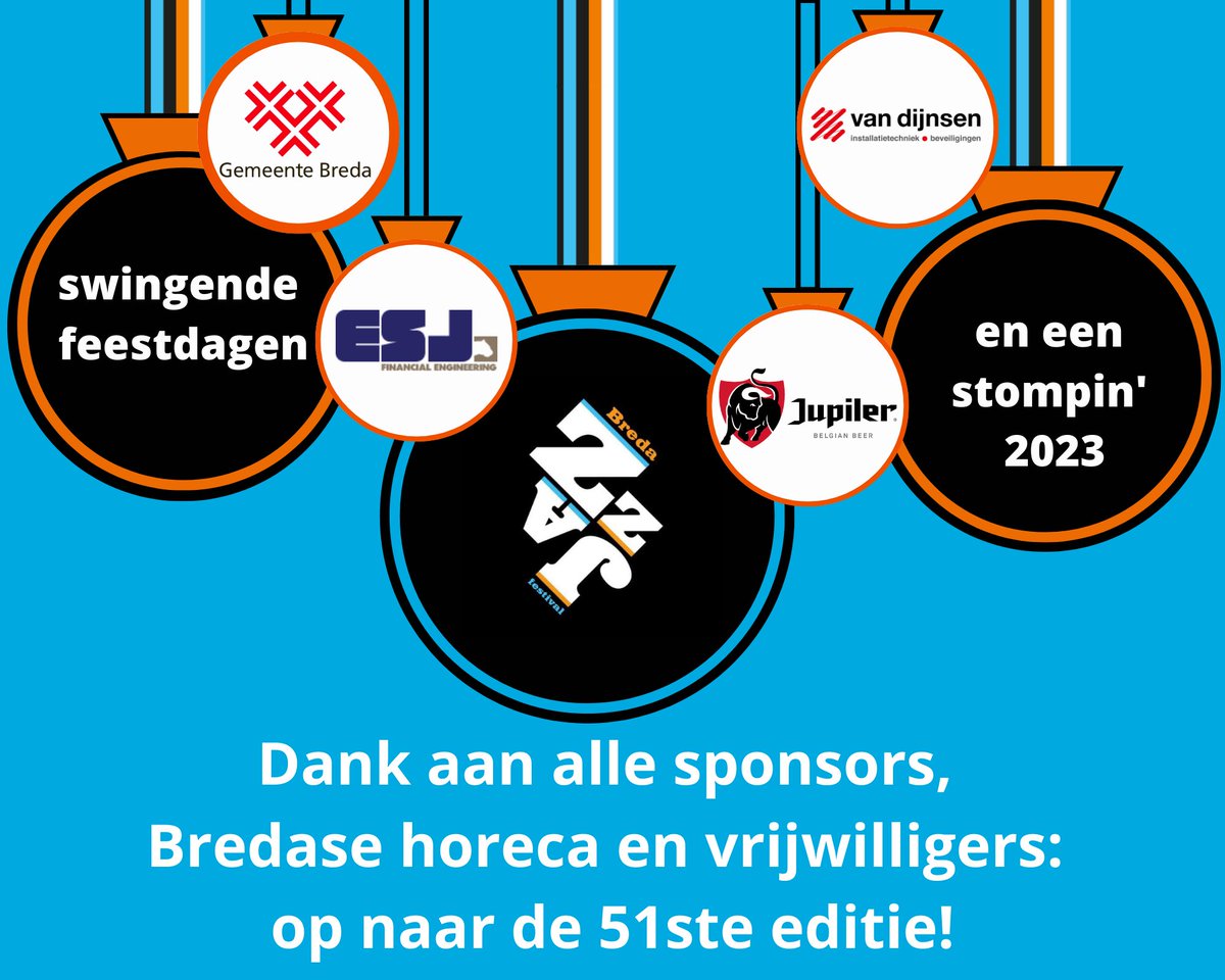 Breda Jazz Festival wenst je swingende feestdagen en een stompin’ 2023! 🧡🎄🎇🥂💙