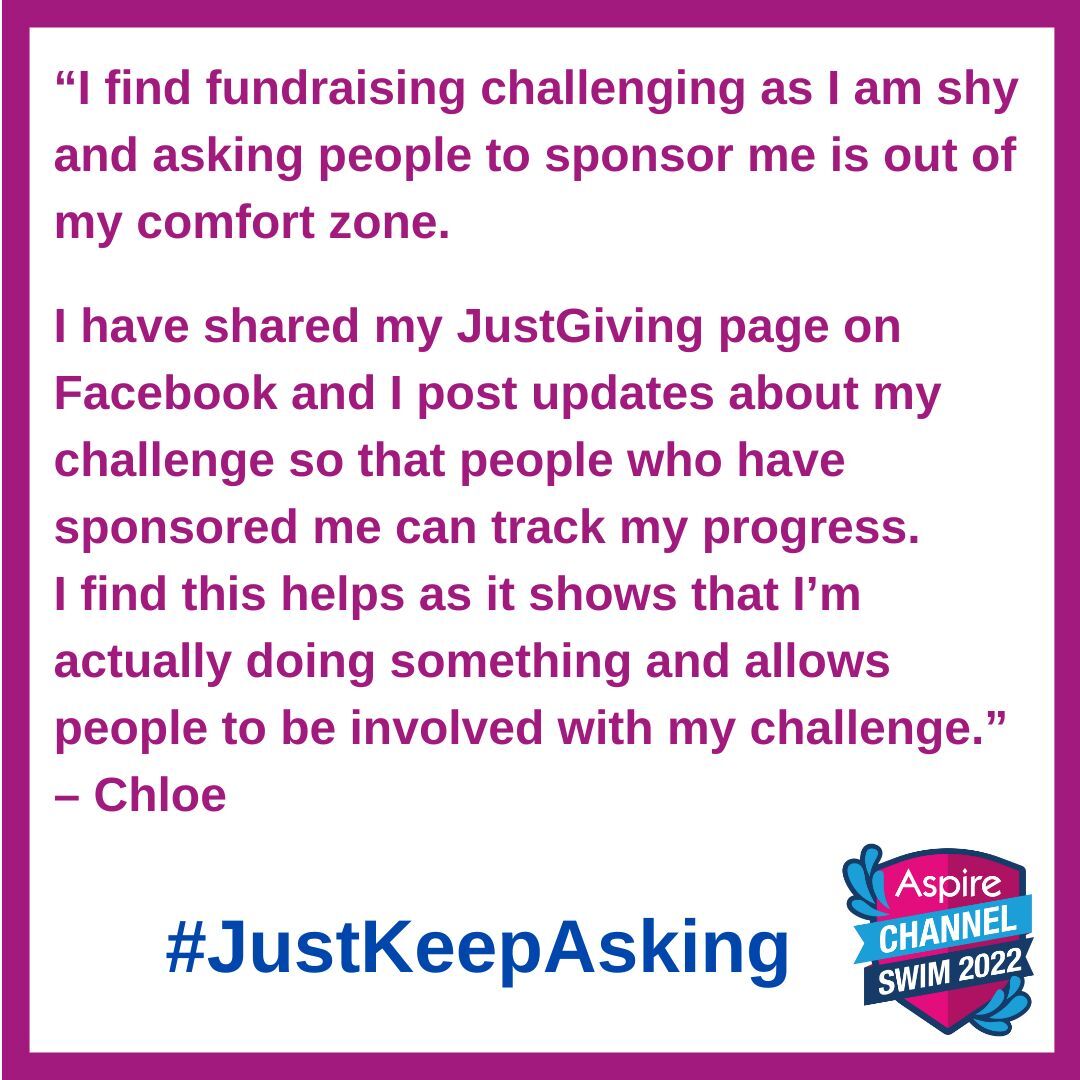 AspChannelSwim's tweet image. If you struggle with fundraising, you're not the only one!  Remember to #JustKeepAsking as you see friends and family over the holidays! #FundraisingFriday 

Read Chloe’s story: aspirechannelswim.co.uk/blog/chloe-spi…