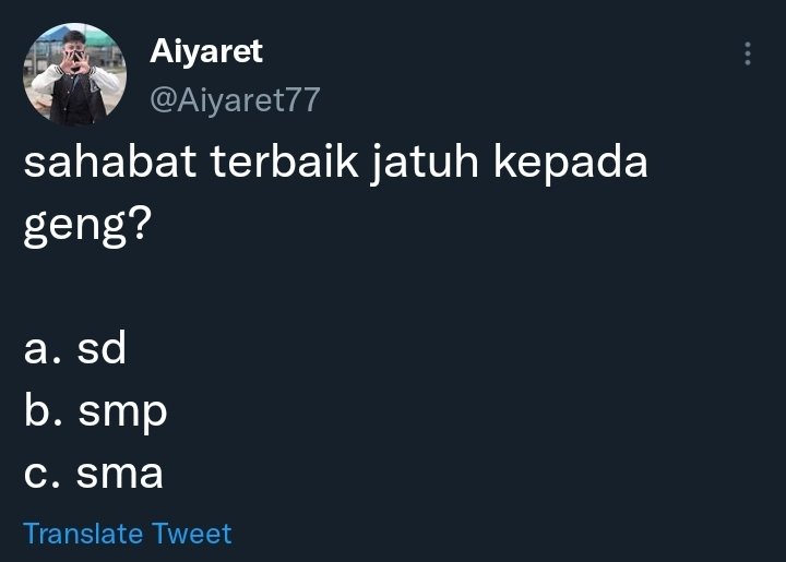 schfess's tweet image. Sch! Yg mana?