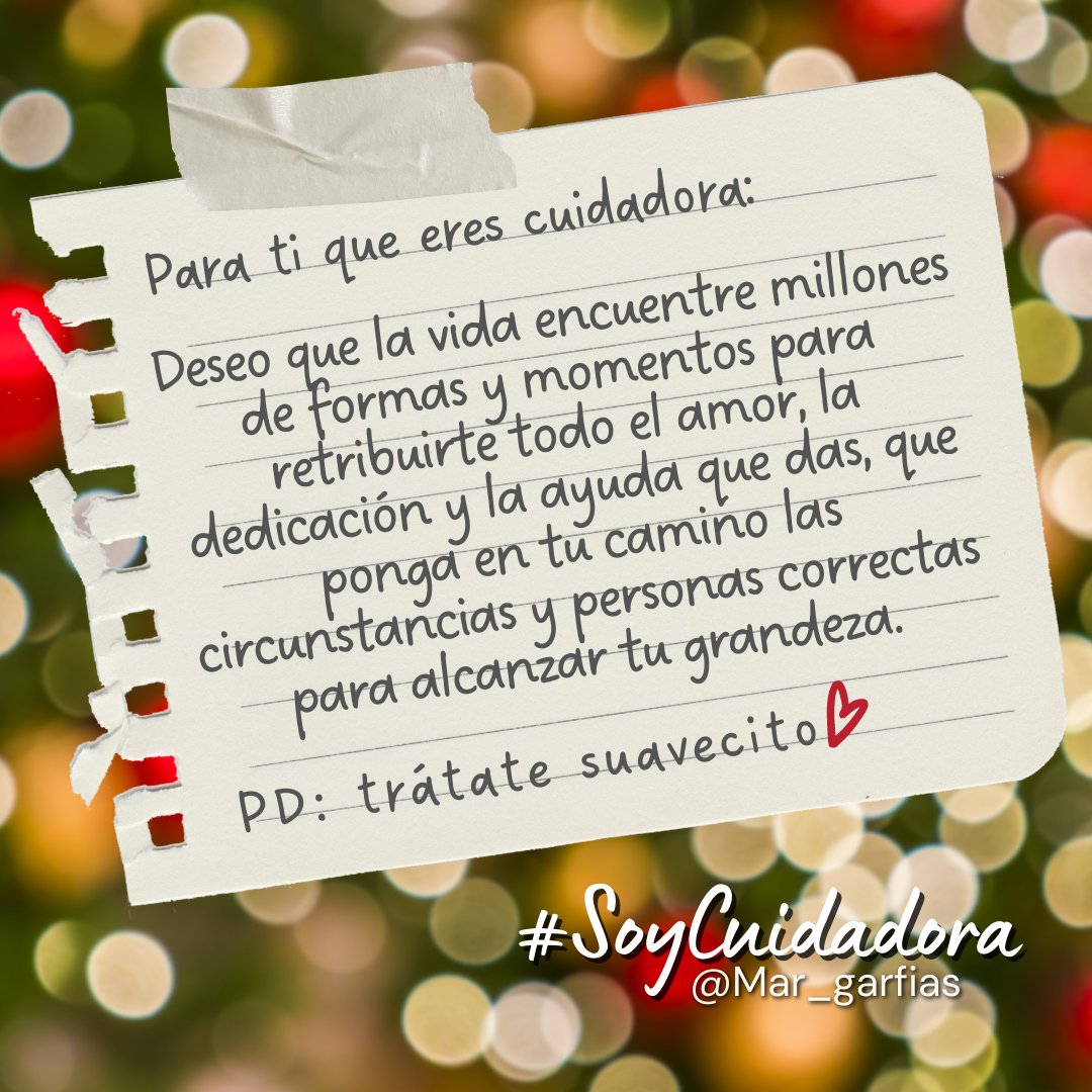 🌷 Deseo que la vida encuentre millones de formas y momentos para retribuirte el amor, la dedicación y la ayuda que das,que ponga en tu camino las circunstancias y personas correctas para alcanzar tu grandeza.
¡Eres maravillosa! ¡Tus cuidados importan! 

#YoCuido #SoyCuidadora