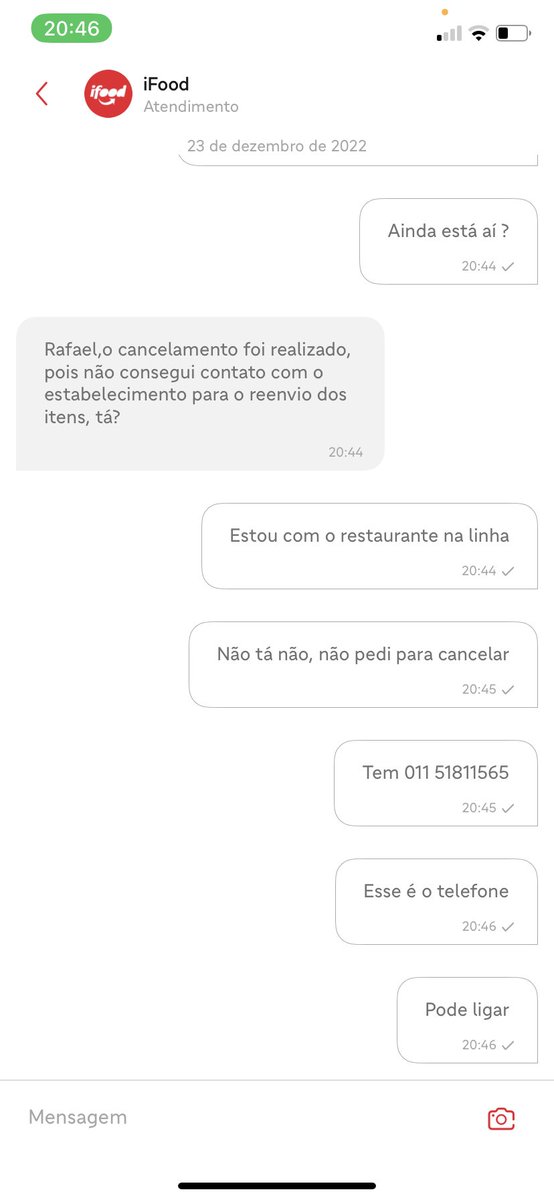 rafa_mayworm's tweet photo. Atendimento ruim ? É só procurar a @ApplebeesBR e o @iFood. Decidem o que querem por você. Péssimo atendimentos https://t.co/neIG8FUcT0
