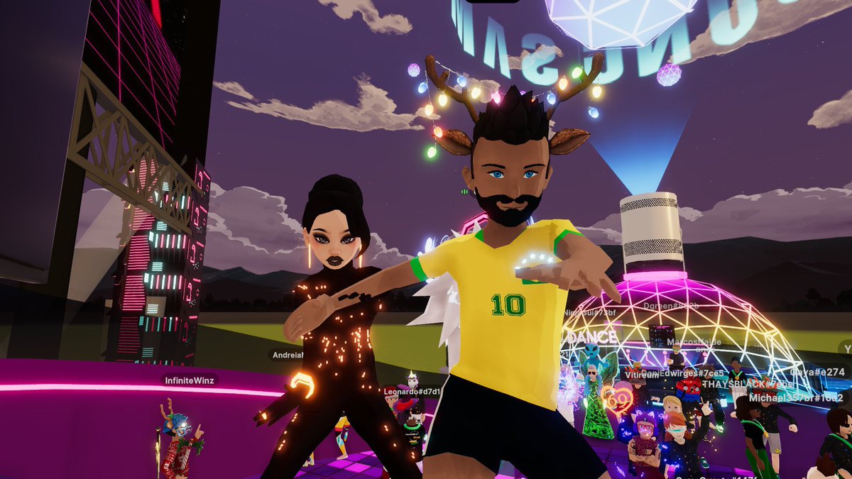 MAMATRAXdcl's tweet photo. Turned up at House of Sam! 🤩 @samsung @DJTRAXNFT @DCLMETATIGER @DCL_Brasil #dcl #web3 #metaverse #samsung #decentraland #brasil #MerryChristmas https://t.co/WVf23iMeS0
