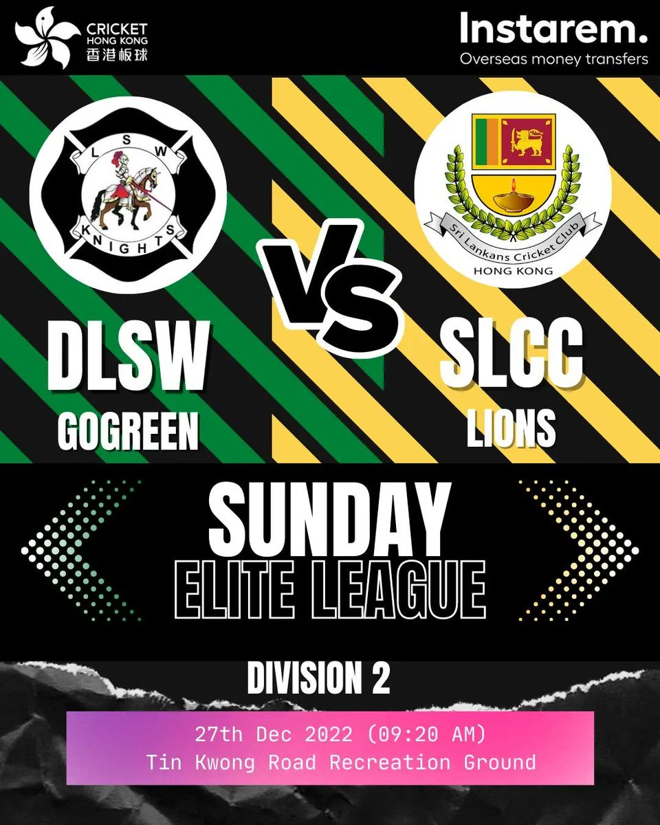 CricketHK's tweet photo. | Instarem Sunday Elite League Next Matches |
The Sunday Elite League is sponsored by @instarem
Transferring money is very easy with Instarem for details pelase click here -
https://t.co/I1B3K9CqD0
#instarem #sundayeliteleague #hongkong #hkcricket #hk #Cricket #CHK #HKCricket https://t.co/Dw4IX9lwas