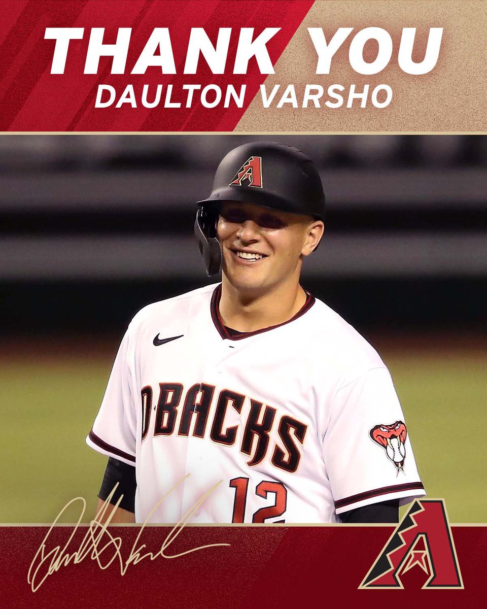 Dbacks's tweet photo. Thank you for everything, @DaultonVarsho25. It’s been a joy watching #TheVarShow. 🫡 https://t.co/ujQK6kc88f