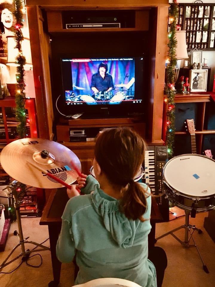 Merry Christmas @carmineappice1! A holiday moment with Emma practicing with you from a few years ago. I saw a lot of possibilities that night. The type I didn’t know was possible. #EmmaRocksAutism @jackybambam933