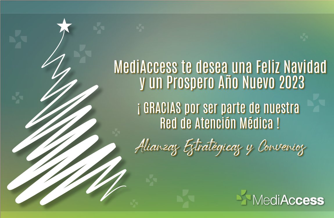 MediAccessSalud's tweet photo. Mensaje de fin de año a la Red MediAccess.  #SaludIntegralMediAccess #ProtecciónMediaccess #SegurosdeSaludMediAccess https://t.co/5qs25wXNhw