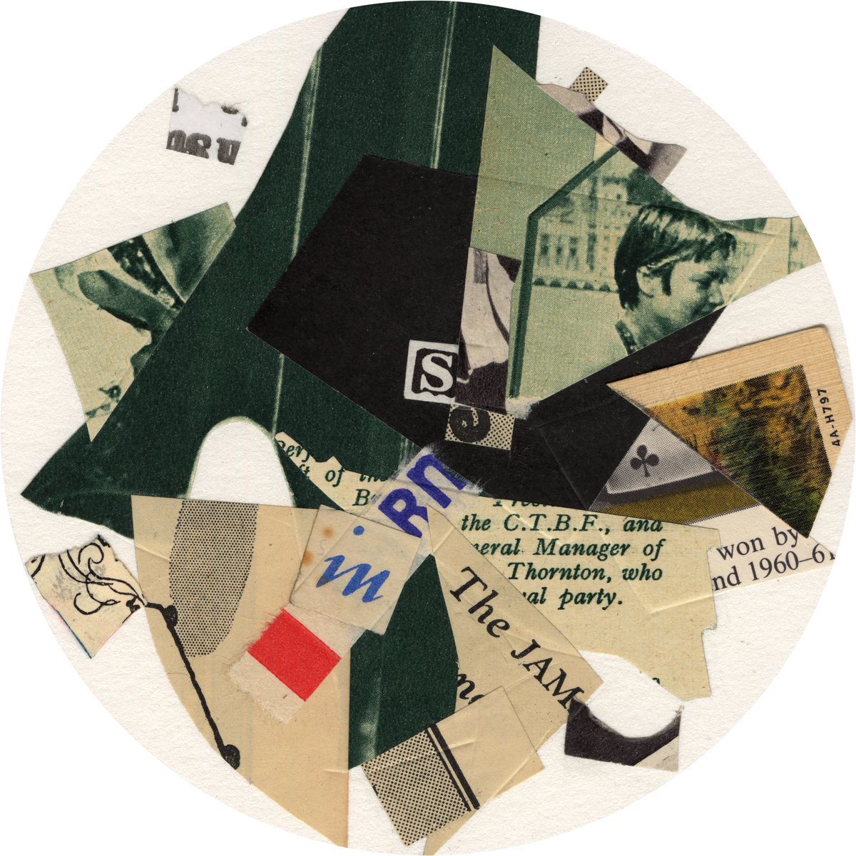 LazenbyMark's tweet photo. “The Jam (Memory Fragment)” Collage (10cm diameter) https://t.co/cwm4shLGWY #collage https://t.co/7OAELXHG0G