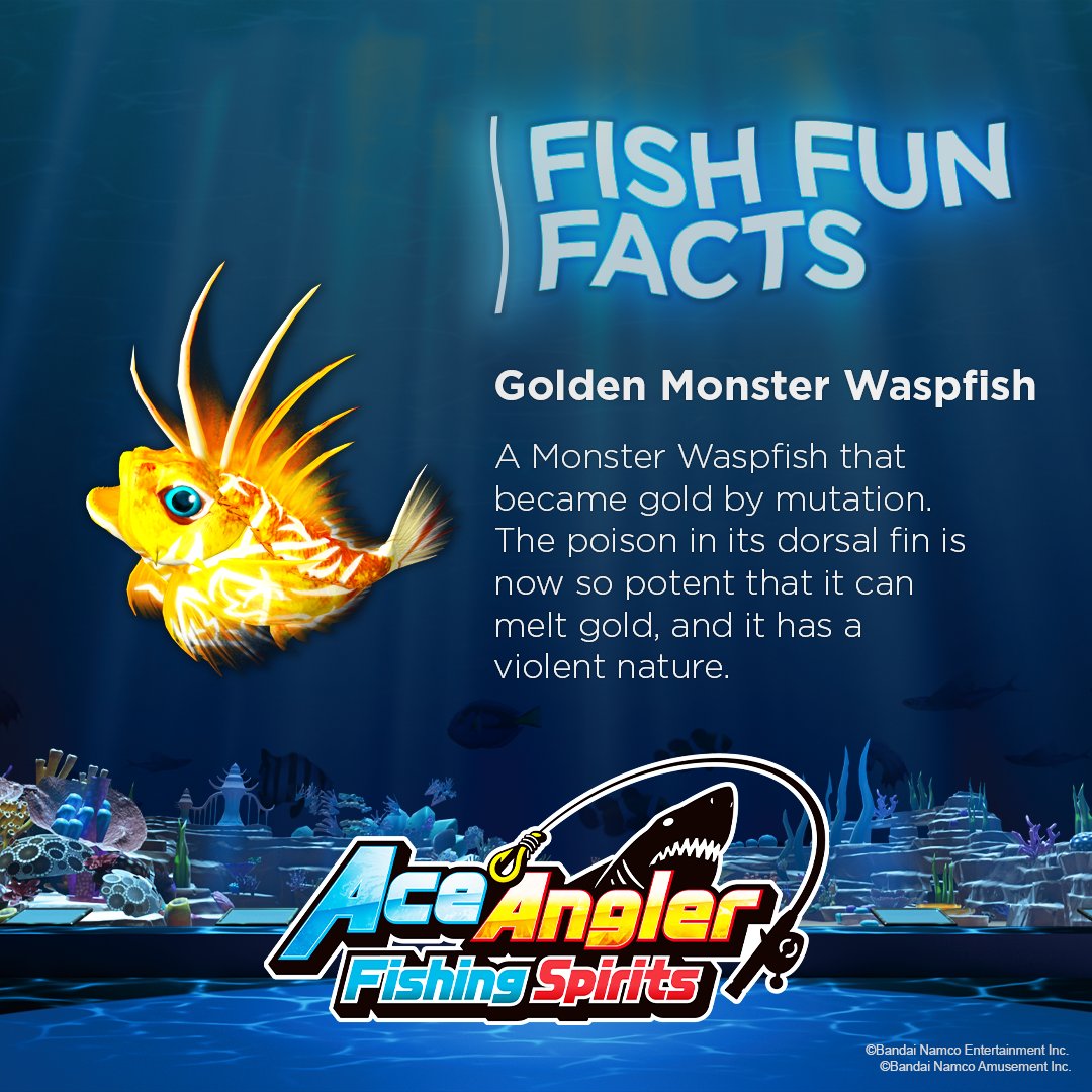 Bandai Namco US on X: #FISHFACTS✨ Stay golden with Ace Angler