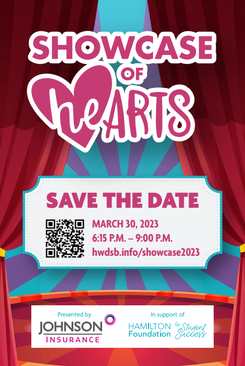 Hamilton Foundation for Student Success (@hamfdnss) on Twitter photo SAVE THAT DATE! Showcase of heARTS returns March 30, 2023 💕
Join us, so <a href="/HWDSB/">HWDSB</a> students can join in! 
Early bird tickets on sale January 2023. Stay tuned for more details 🎟️
Showcase of heARTS 2023: hwdsb.info/showcase2023 SAVE THAT DATE! Showcase of heARTS returns March 30, 2023 💕
Join us, so <a href="/HWDSB/">HWDSB</a> students can join in! 
Early bird tickets on sale January 2023. Stay tuned for more details 🎟️
Showcase of heARTS 2023: hwdsb.info/showcase2023