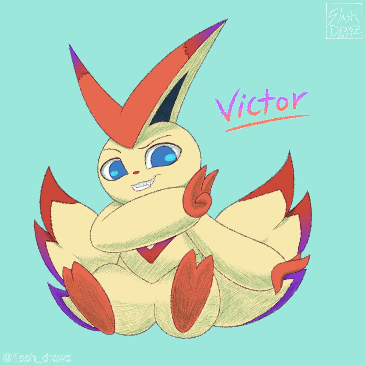 gravitylander's tweet photo. New members of Eva and Friends! 
Stella, Sophia, and Victor! owo
-

#evaandfriends #pokemon #jirachi #vulpix #victini #wholesome #furryart #furryartist https://t.co/Vs9ywykxYs