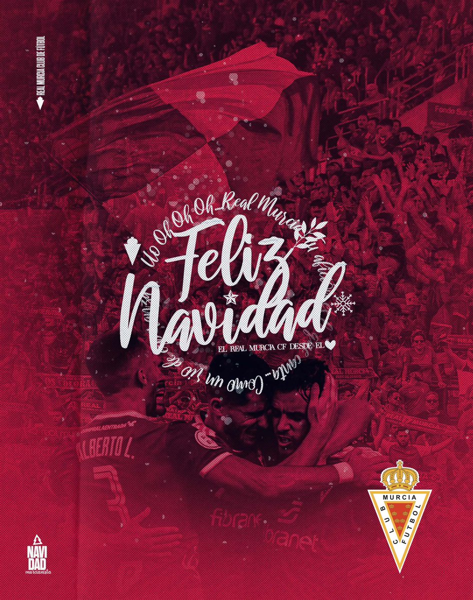 realmurciacfsad's tweet photo. El #RealMurciaCF os desea ¡¡#FelizNavidad!!
#ComoUnaSolaAlma #Familia #DesdeEl♥︎ https://t.co/mXcuyQTUf5