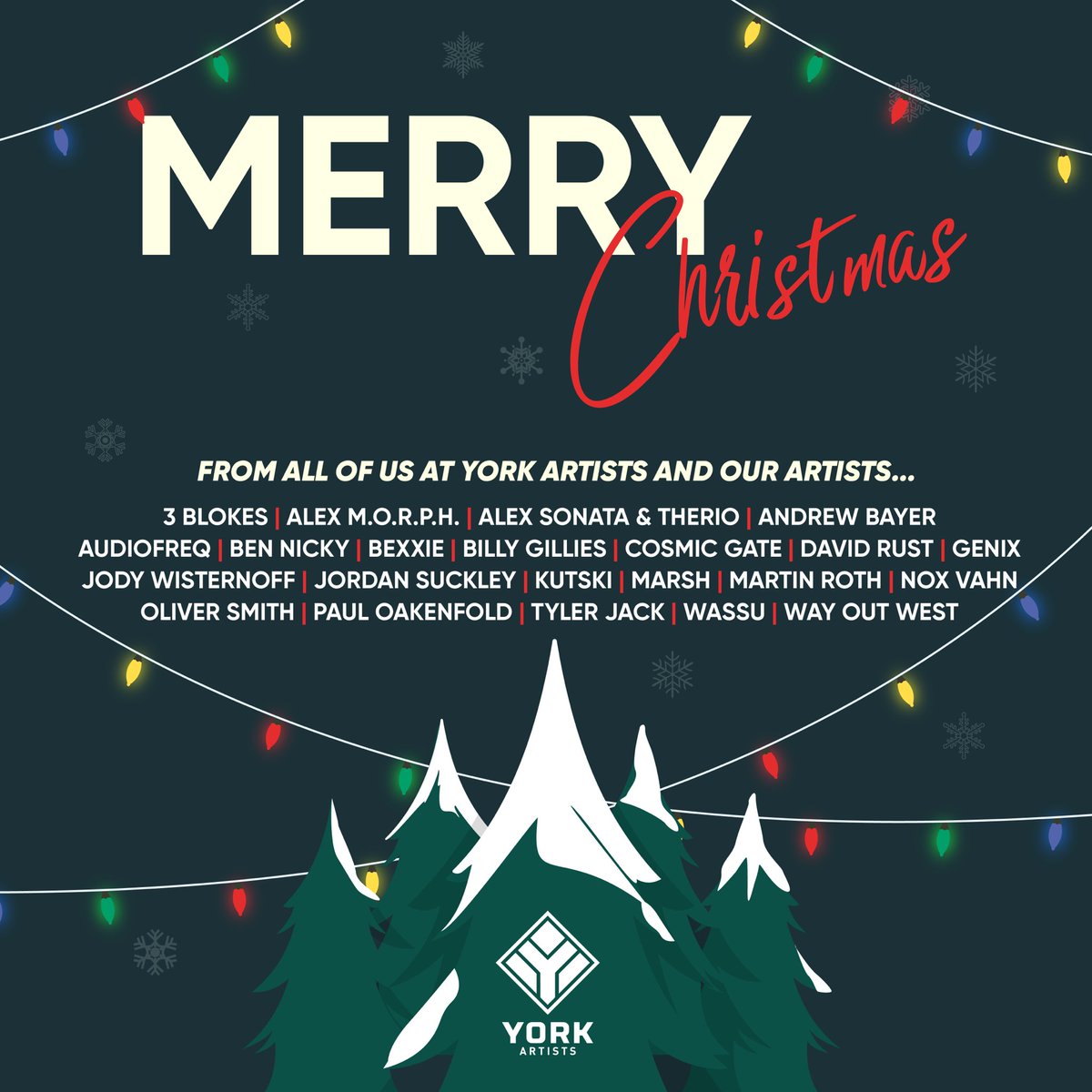 Merry Christmas from all of us at York Artists 🎄