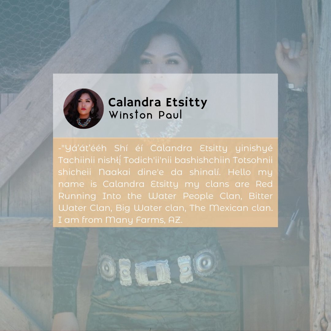 FutureIsIndigi's tweet photo. Calandra Etsitty makes Diné contemporary attire &amp; is a huge inspiration! Help celebrate Creative Cohort Member &amp; BeWe partner Calandra💃🏽
She just dropped the cutest cow printed bags you can pre order here>https://t.co/Rj2I0JJHbL 

Keep up with her on instagram @winstonpaul.co https://t.co/luy1FfljfM