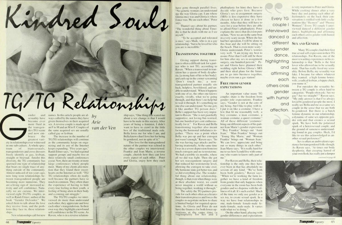 And my FAVORITE part - a spread about the joys and beauty of being t4t