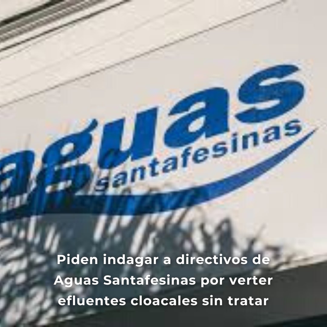 SustentableMeta's tweet photo. ⚠️Piden indagar a directivos de Aguas Santafesinas por verter efluentes cloacales sin tratar

▶️El fiscal federal Kishimoto pidió tomar declaración a los directivos, porque considera que existe “motivo suficiente” para presumir que la empresa ha “contaminado” las aguas del río👨🏻‍⚖️ https://t.co/fjW1grOH6K