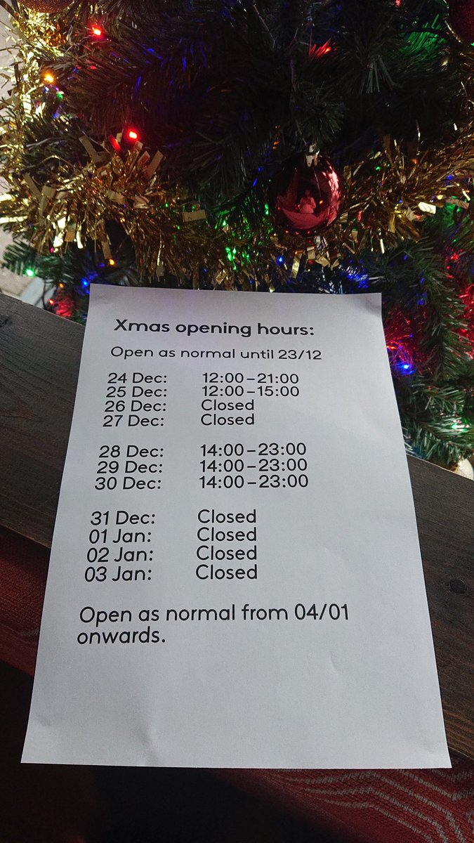 Just a reminder of our festive opening hours if you haven't already seen them! Don't want anybody to get caught out... 🎄🎄🎄