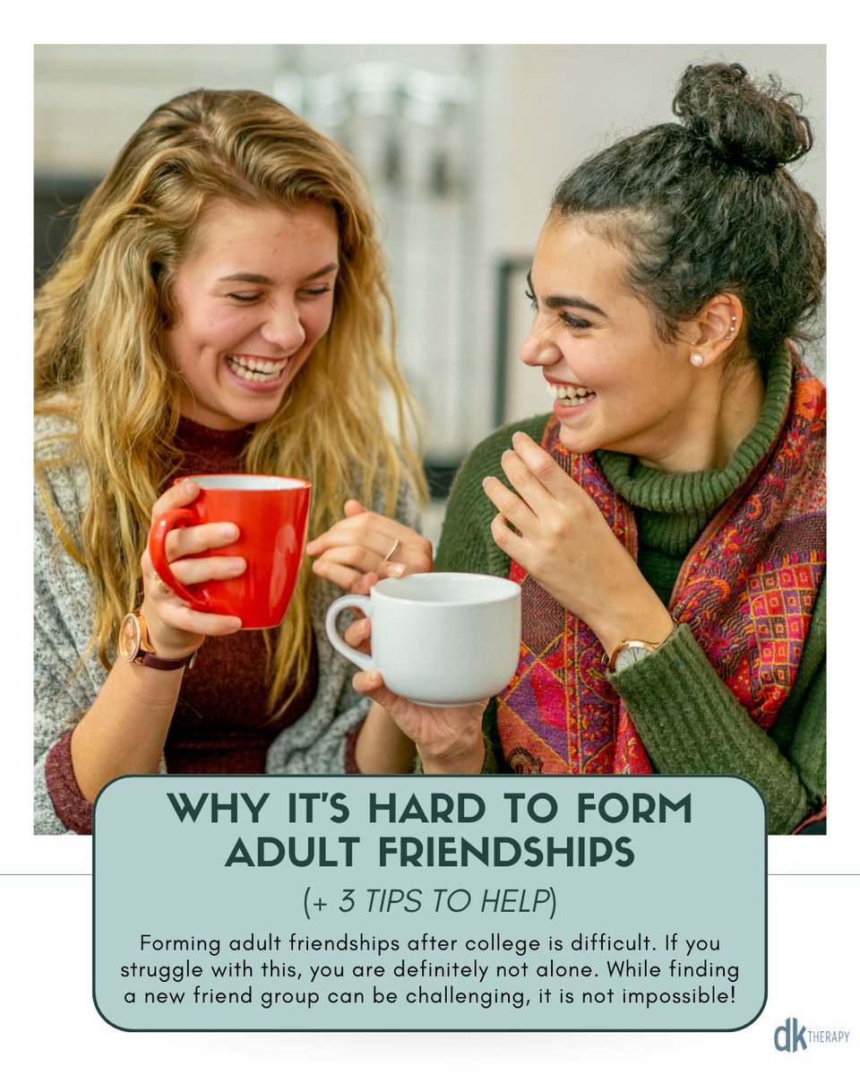 dkeplertherapy's tweet photo. Once you’ve graduated from college and started your career, it will take a lot more effort to find friends. Here are a few tips that will help you make new friends! 

https://t.co/OPyEXFZ64Z https://t.co/elUou3u9k8