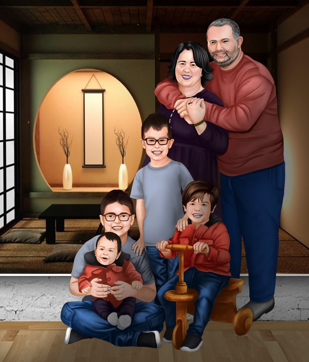 Christmas Family Portrait did for a client some days ago ❤️ If you want one for your family then just DM me 🌸

#merrychristmas #familyportrait #artist #art #realisticportrait #family #peace