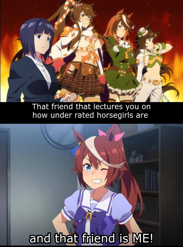Dusty_VT's tweet photo. it is 100% me

#umamusume 
#ウマ娘プリティーダービー 
＃ウマ娘 https://t.co/XoAGObjJKv
