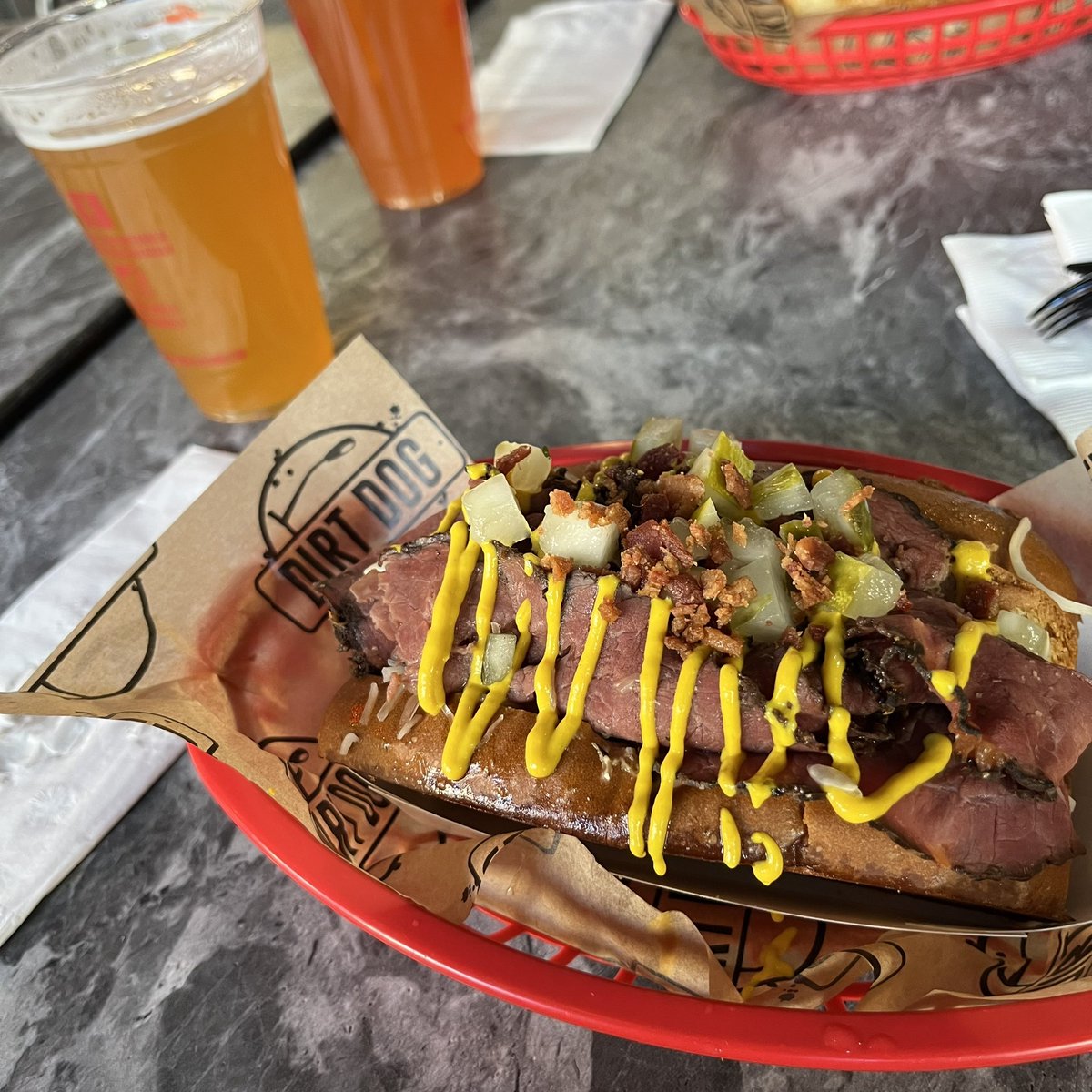 Joe Morris on Twitter "Pastrami Dog at dirtdogla in Old Town. Two