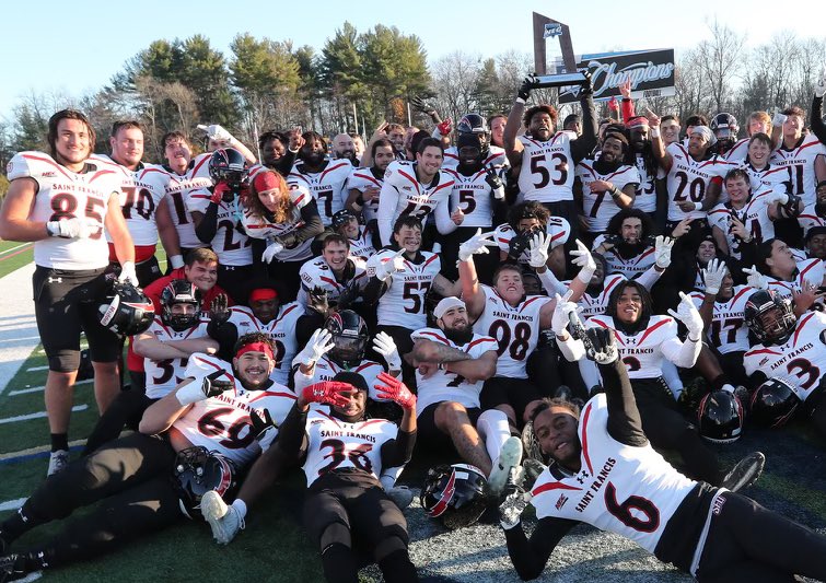 After a great conversation with <a href="/CoachBruniSFU/">Ben Bruni</a> I’m honored and excited to receive a D1 opportunity to further my education and Football career at Saint Francis University <a href="/Abaskerville_7/">Coach Baskerville</a> <a href="/toddavasey/">Coach Vasey</a> <a href="/CoachDgrant/">Darnell Grant</a> <a href="/ECP_Football/">East Coast Prep</a>