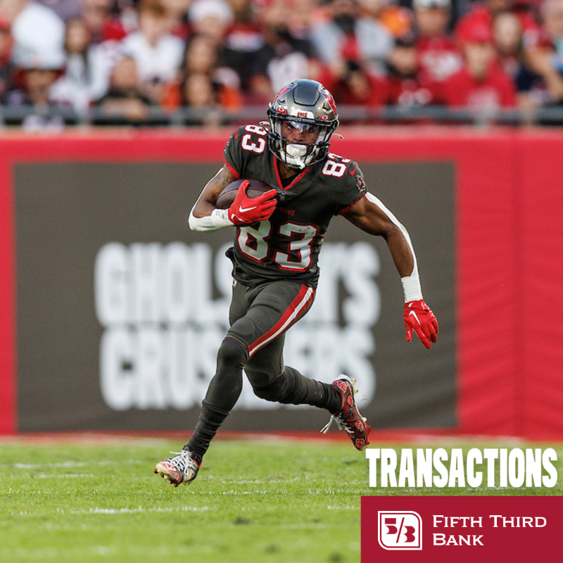 Buccaneers's tweet photo. We've signed WR Deven Thompkins to the active roster &amp; placed Genard Avery on injured reserve.