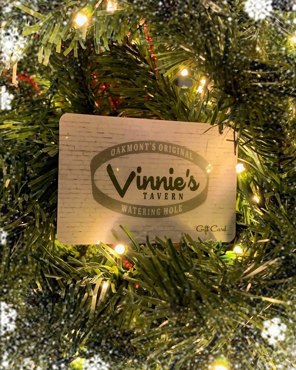 Give the gift of Vinnie's Tavern this holiday season! Stop in and see a staff member to purchase - Happy Holidays!