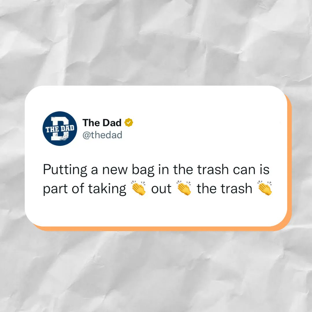 What does the #NoAskTask look like with garbage duty in mind? Well, to start, it includes putting a new bag in the trash can! 🗑️

✍️: @TheDad