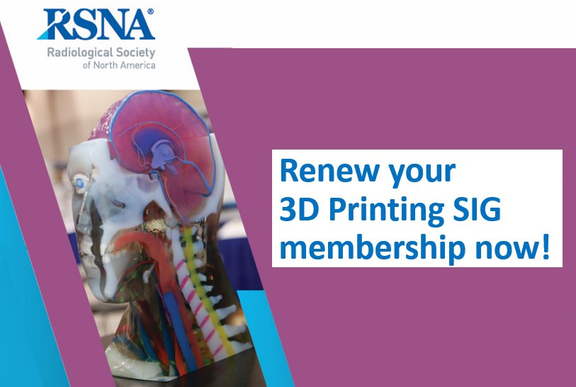Please don’t forget to renew your <a href="/RSNA/">RSNA</a> #3Dprinting SIG membership by January 3, 2023 or you will lose access to our Community page.