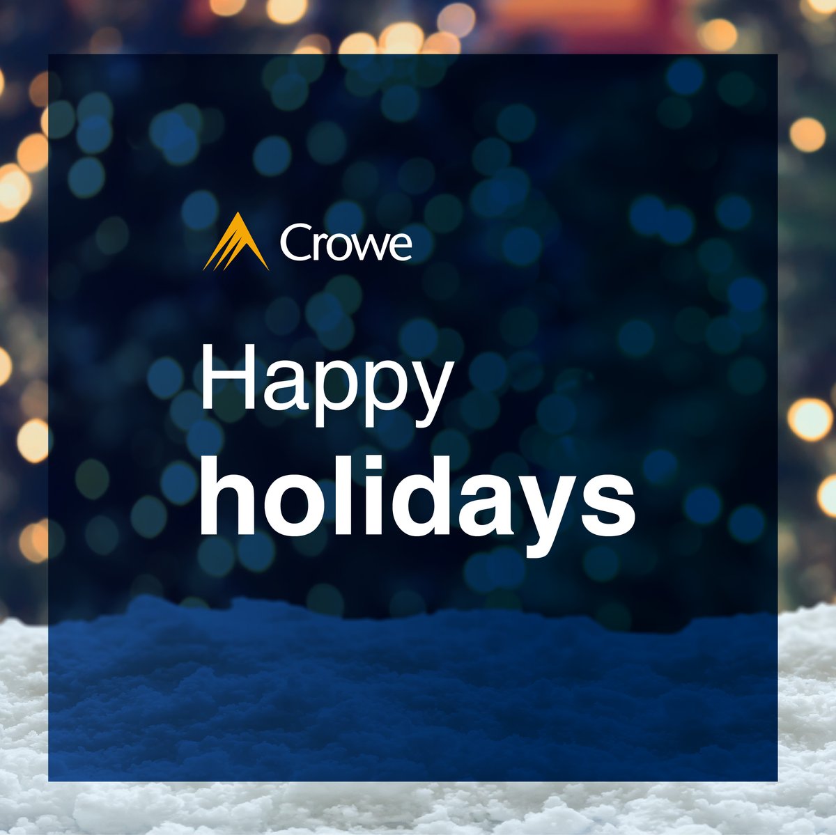 CroweUSA's tweet photo. Wishing everyone a #HappyHoliday season! Our U.S. offices will be closed December 24 - January 2 to support the well-being of our people, allowing them to relax and enjoy the break with friends and family. See you in 2023! https://t.co/cqCfUungPp